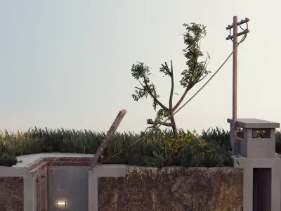 Underground Survival Bunker Low-poly 3D model