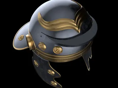 Roman legionnaire helmet Low-poly 3D model