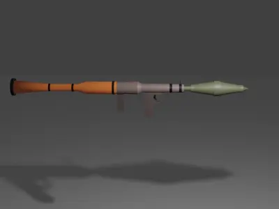 RPG 7 grenade launcher Game ready Low-poly 3D model Free low-poly 3D model