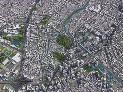 Jakarta Low-poly 3D model