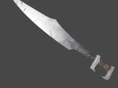 Spartan Sword Low Poly Low-poly 3D model