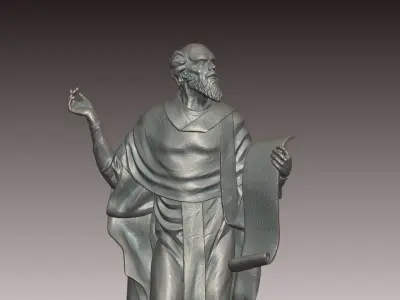 Ancient Philosopher Statue 3D print model