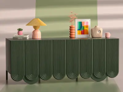 Modern Cabinet Design Free low-poly 3D model