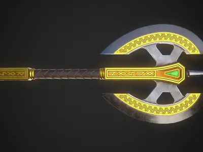 Fantasy Axe 04B Low-poly 3D model