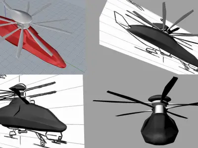 ABC helicopter 3D model