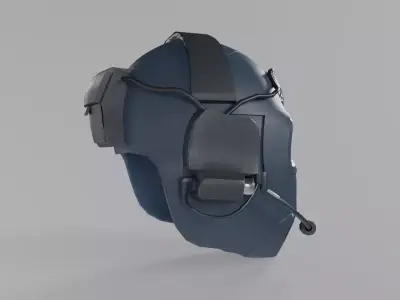 Sci-Fi Tactical Helmet - PBR Game Ready Low-poly 3D model