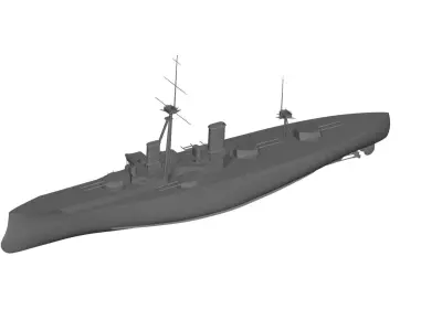 Dreadnought Battleship 3D model