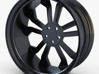 Taurus SHO 20 Machined wheel black 3D model