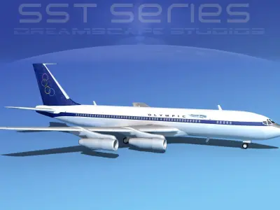 Boeing 707-320 SS Olympic 3D model