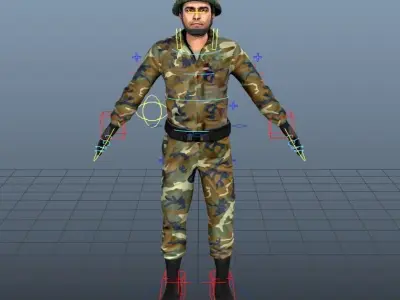 INDIAN ARMY CHARACTER 1 3D model