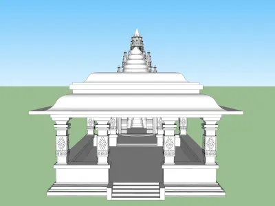 indian hindu temple mandir 3D model