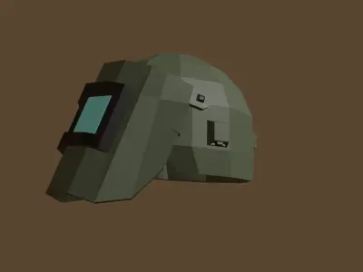 Poligon Halmet Altin Free 3D model