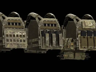 Crye Precision AirLite SPC V1 V2 V3 Low-poly 3D model