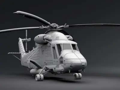 Kaman Sh2G Super Seasprite scale model 3D print model