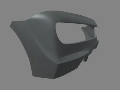 Rear Bumper Custom 01 Low-poly 3D model