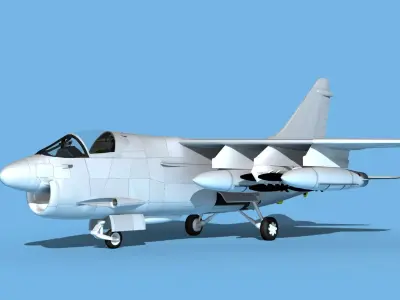 Chance Vought A-7D Corsair V016 USN 3D model