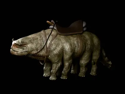 Tars Tarkas creature from mars Low-poly 3D model