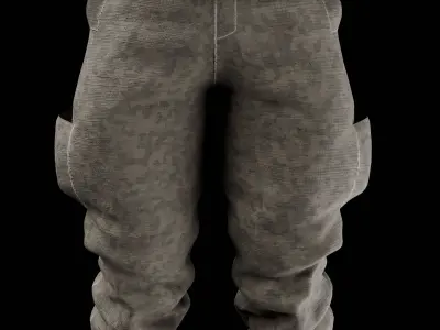 Military clothes Low-poly 3D model