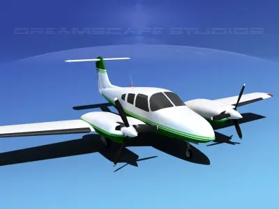 Piper PA-44-180T Turbo Seminole V08 3D model