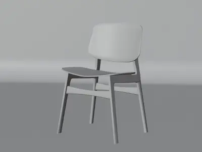 Realistic Wood Ergonomic Chair Free low-poly 3D model