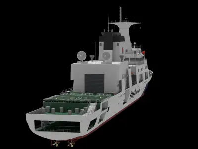Haixun 06 is  cruise rescue ship in the Taiwan Strait China 3D model