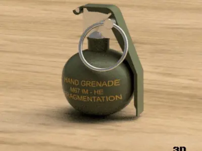 GRENADE US M-67 - STL files - 3D printing 3D print model