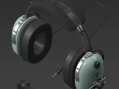 Headset Low-poly 3D model