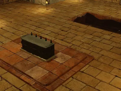 Egypt Soul Chamber Mystical Ritual Room with Sacred Water 3D model