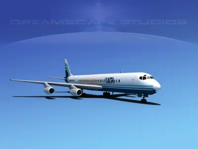 Douglas DC-8-63 Air Transport Intl 3D model