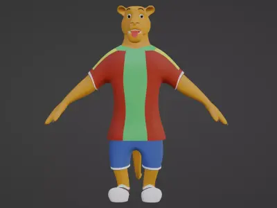 LION CARTOON 3D model