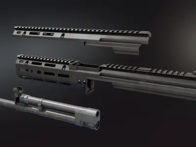 SAG AK MK3 Chassis Low-poly 3D model