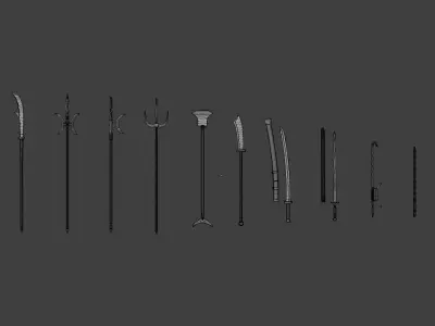 Wushu Weapons Collection 3D model