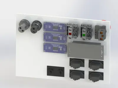 painel eletrico Low-poly 3D model