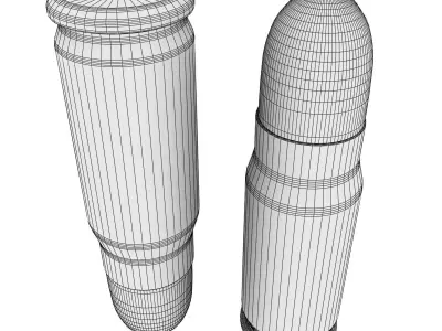 7 62x25 Tokarev Cartridge 3D model