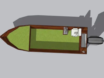 300Hp Speeder Fishing boat Low-poly 3D model