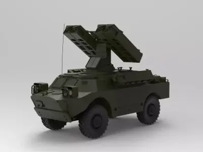 9K31 Strela air missile system 3D model