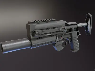 VHS BG Grenade Launcher Low-poly 3D model