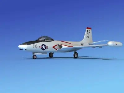McDonnell F2H4 Banshee V07 3D model