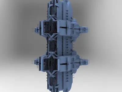 cyberpunk Asian Tower Block  3D model