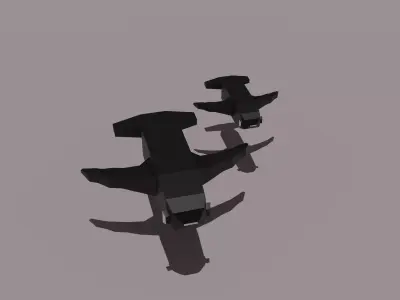 Fish model pair of shoes 3D model