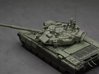 Tank Object 187 With X-shaped engine 3D Model 3D model