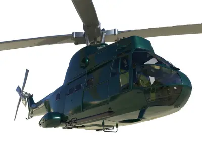 Military Helicopter Puma AS330 3D model