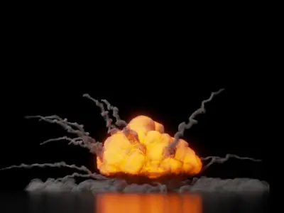 Grenade Dust Explosion 3D model