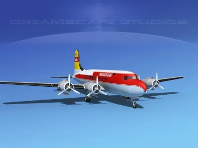 Douglas DC-4 Transocean 3D model