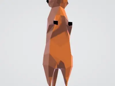 meerkat 3d lowpoly Low-poly 3D model