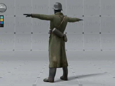 PBR 3D model - German ww2 soldier 3D model