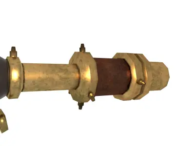 Steampunk Sword Free low-poly 3D model