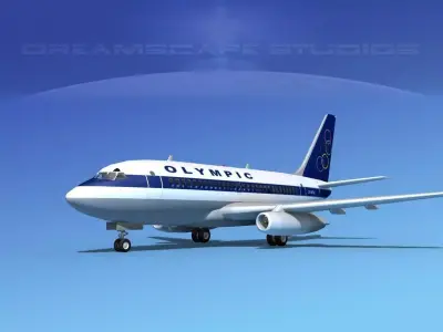 Boeing 737-100 Olympic 3D model