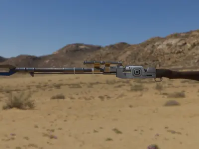 star Wars mandalorian RIFLE 3D model