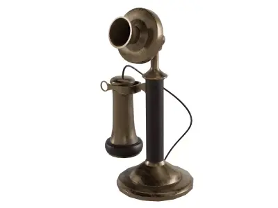 Antique Phone Low-poly 3D model